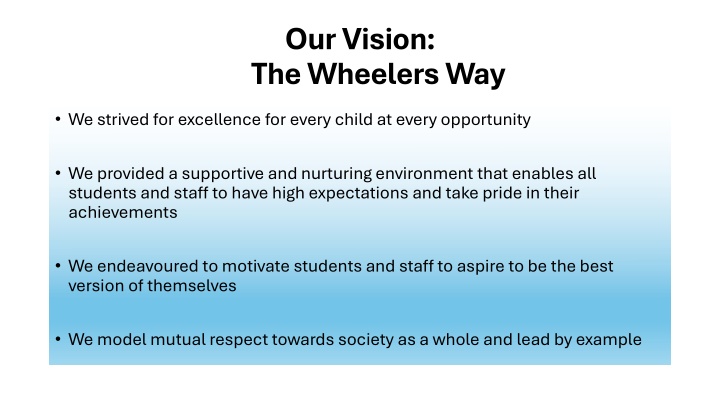 our vision the wheelers way n.w