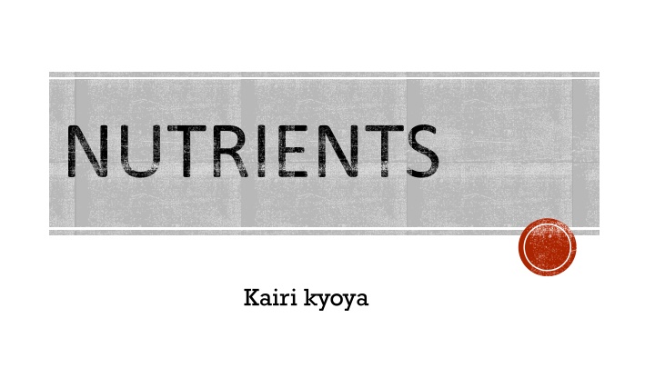 nutrients n.w