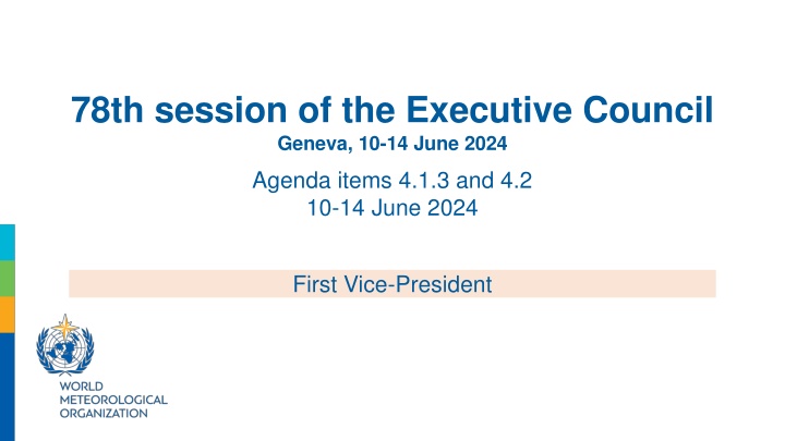 Executive Council Geneva Meeting - June 2024 Agenda Items