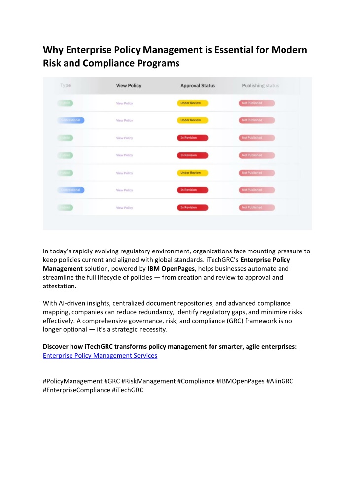 why enterprise policy management is essential n.w