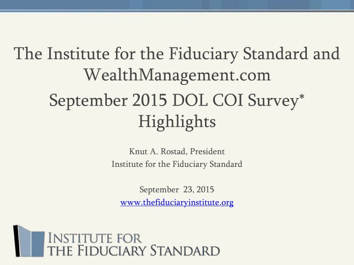 the institute for the fiduciary standard n.w