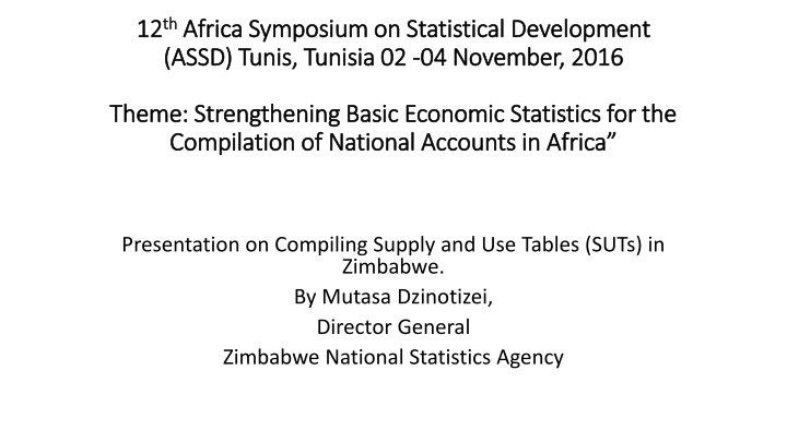 12 12 th th africa symposium on statistical n.w