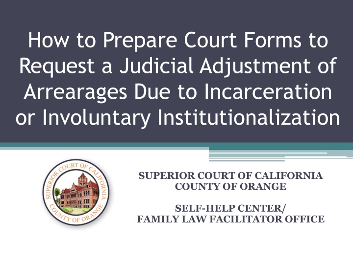 how to prepare court forms to request a judicial n.w