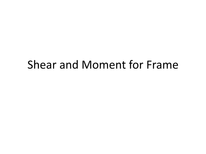 shear and moment for frame n.w