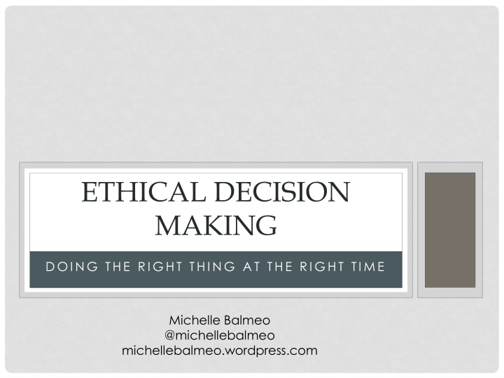 ethical decision making n.w