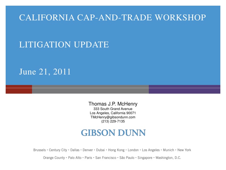 california cap and trade workshop n.w