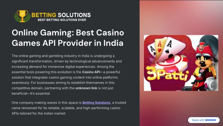 online gaming best casino games api provider n.w