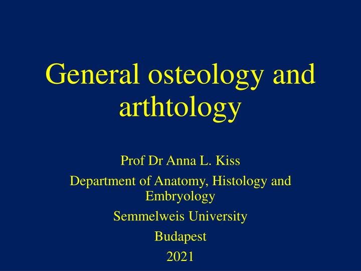 general osteology and arthtology n.w