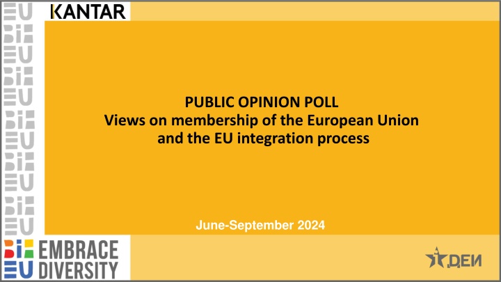 Public Opinion on EU Membership & Integration: June-September 2024
