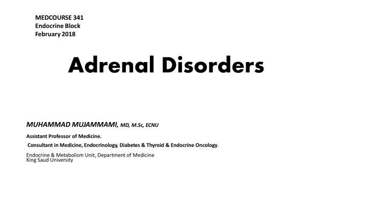 medcourse 341 endocrineblock february2018 n.w