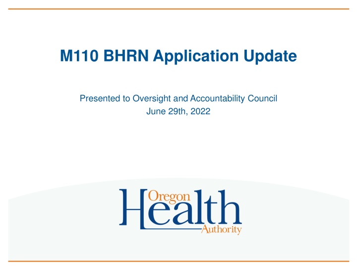 m110 bhrn application update n.w
