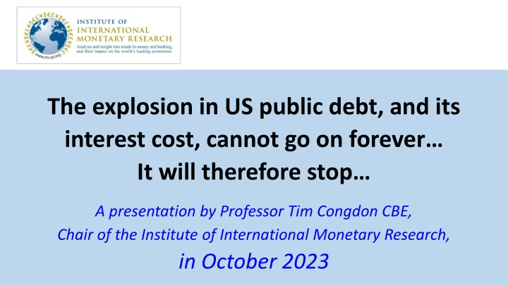 the explosion in us public debt and its interest n.w