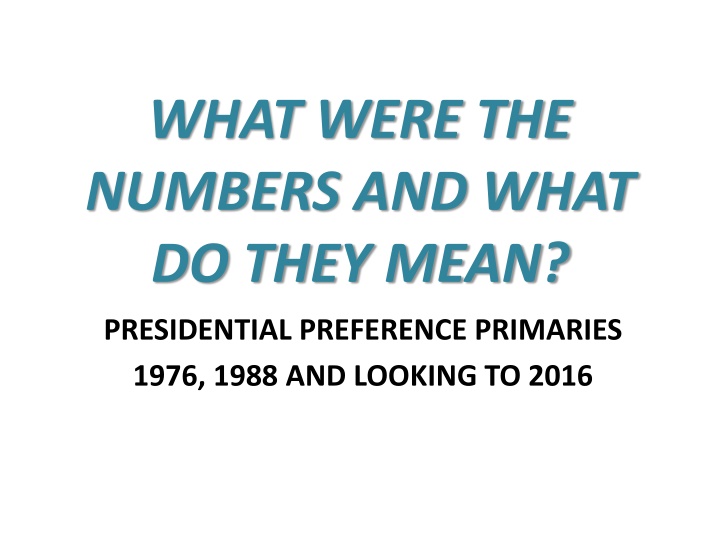 what were the numbers and what do they mean n.w