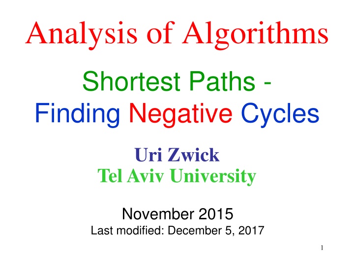 analysis of algorithms n.w