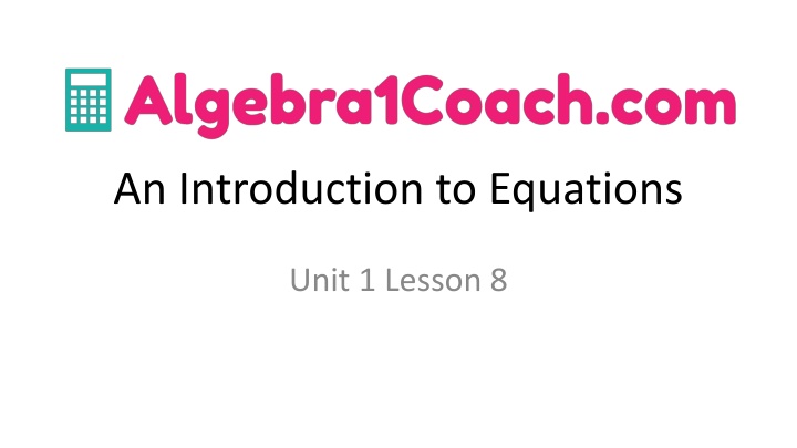 an introduction to equations n.w