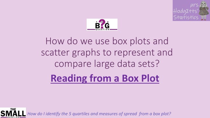 how do we use box plots and scatter graphs n.w