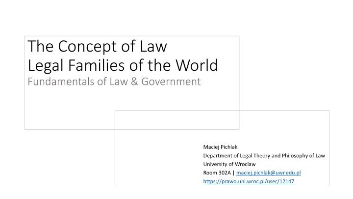the concept of law legal families of the world n.w