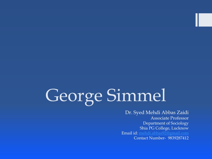 george simmel n.w