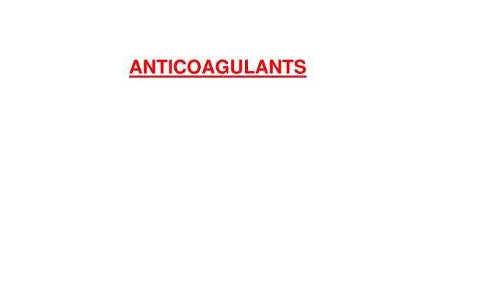 anticoagulants n.w