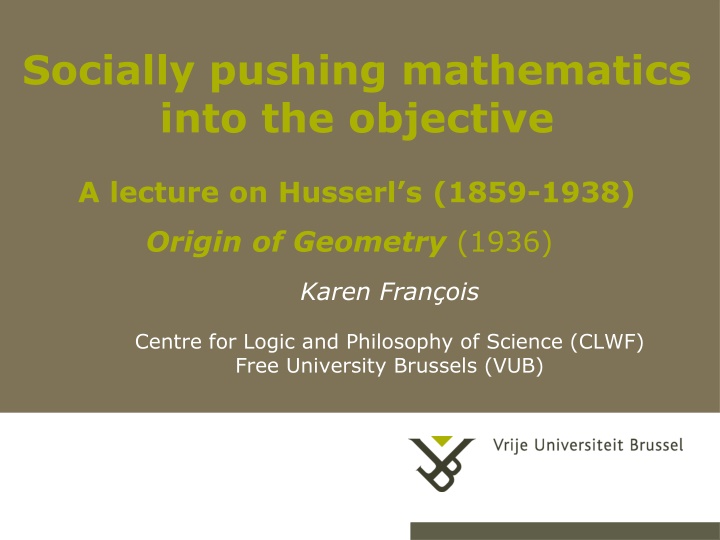 Origin of Geometry: Phenomenology and Radical Constructivism