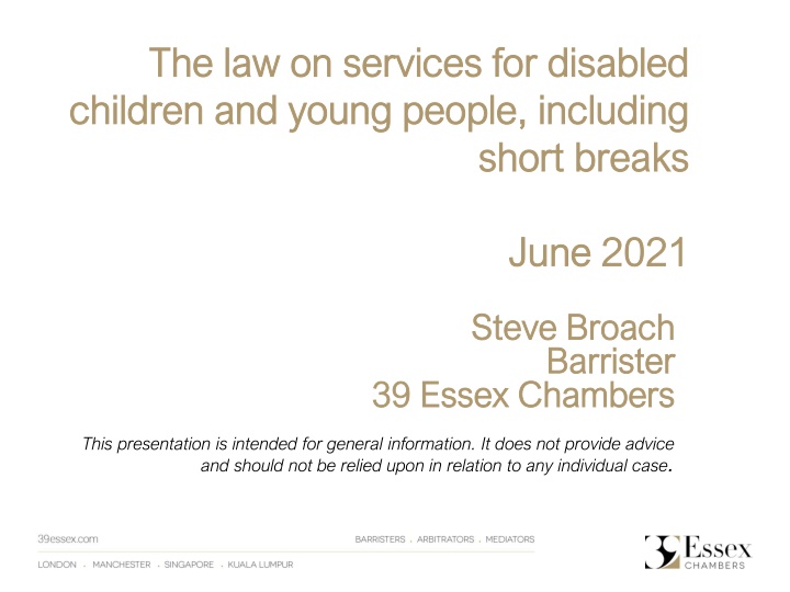 the law on services for disabled n.w