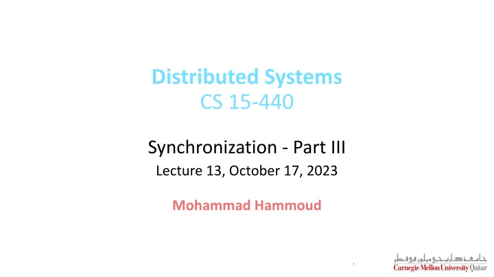 distributed systems cs 15 440 n.w