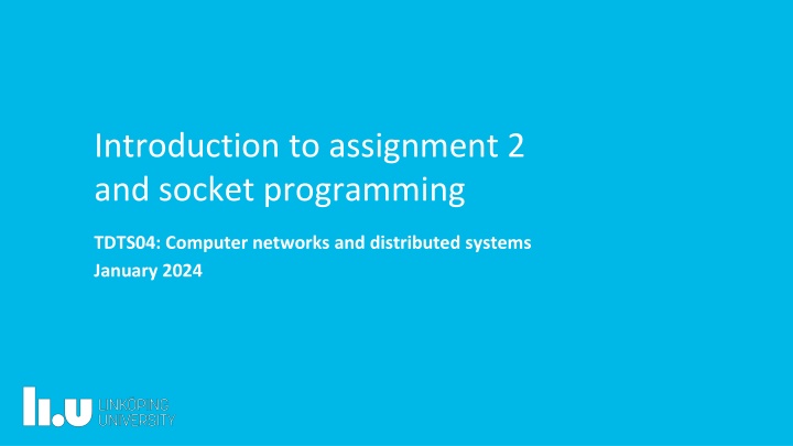 introduction to assignment 2 and socket n.w