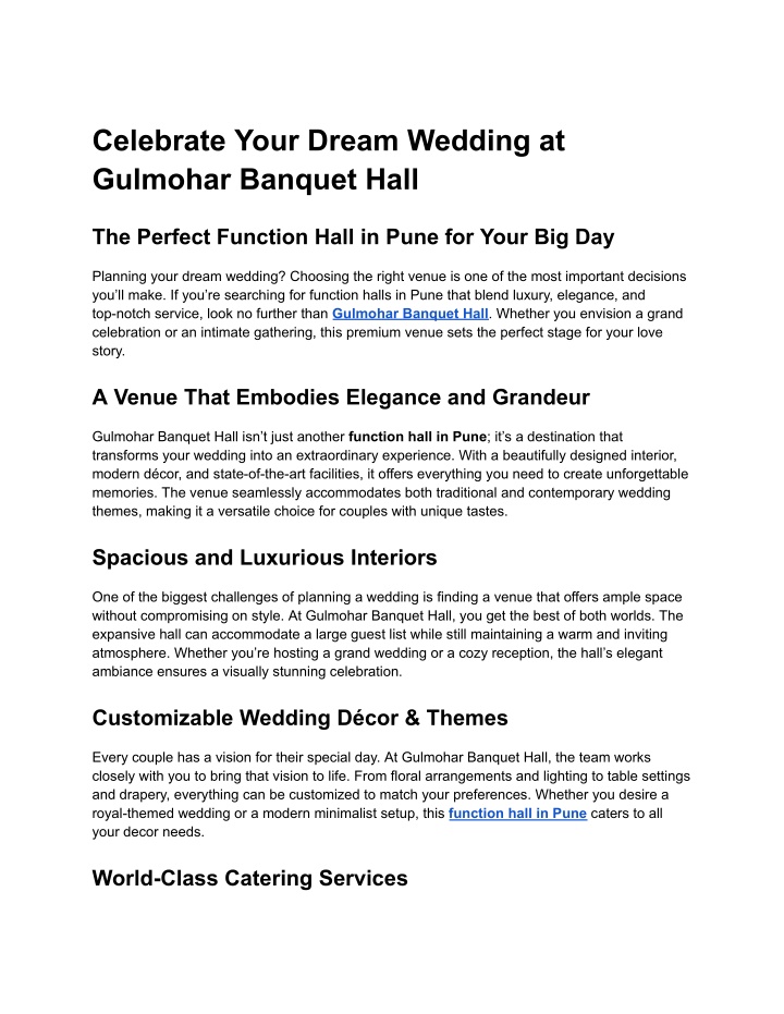 celebrate your dream wedding at gulmohar banquet n.w