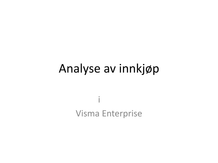 analyse av innkj p n.w