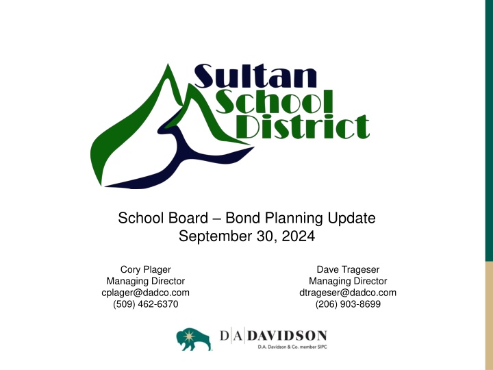 school board bond planning update september n.w