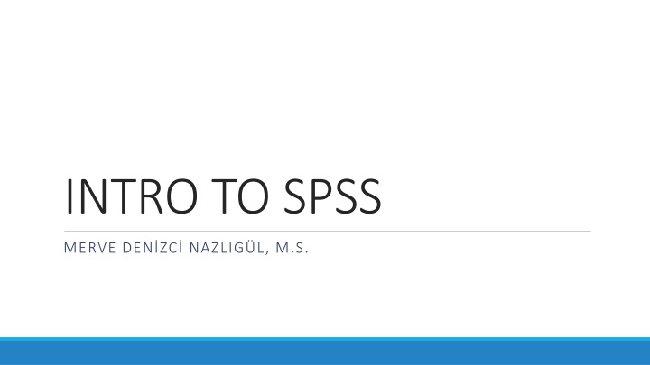 intro to spss n.w