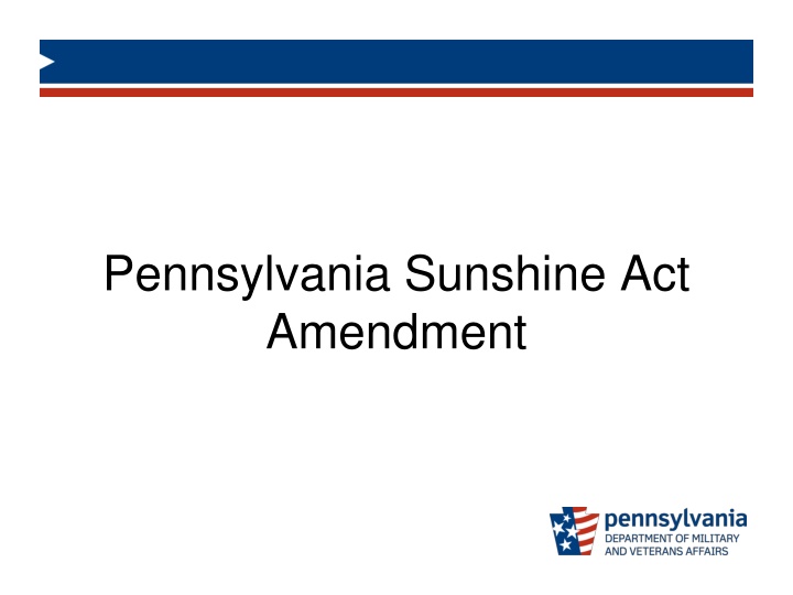 pennsylvania sunshine act amendment n.w