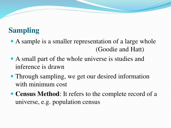 sampling a sample is a smaller representation n.w