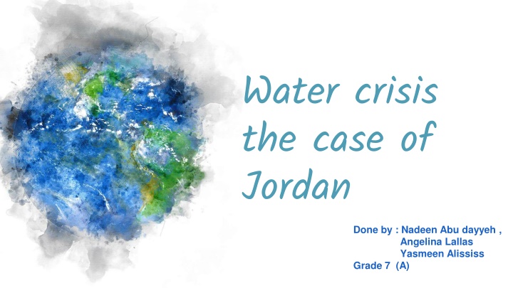 water crisis the case of jordan n.w