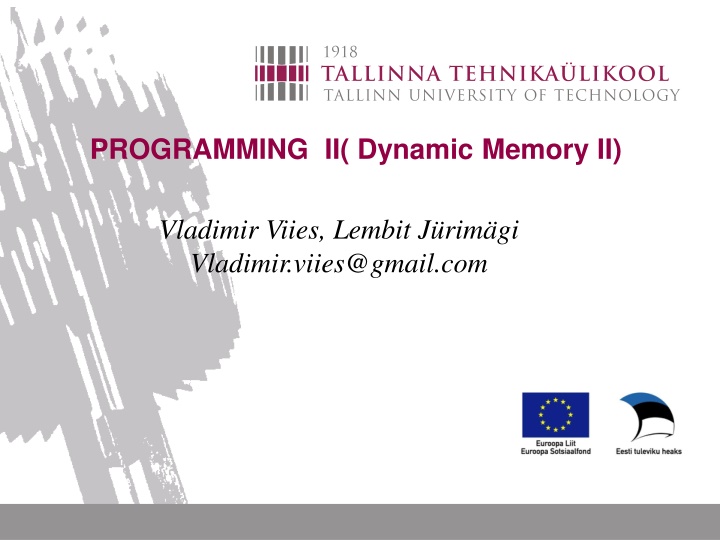 programming ii dynamic memory ii n.w
