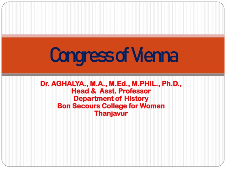 c ongress of vienna n.w