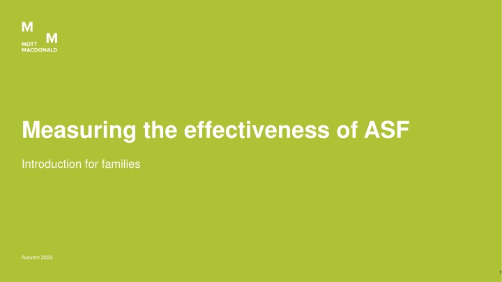 measuring the effectiveness of asf n.w