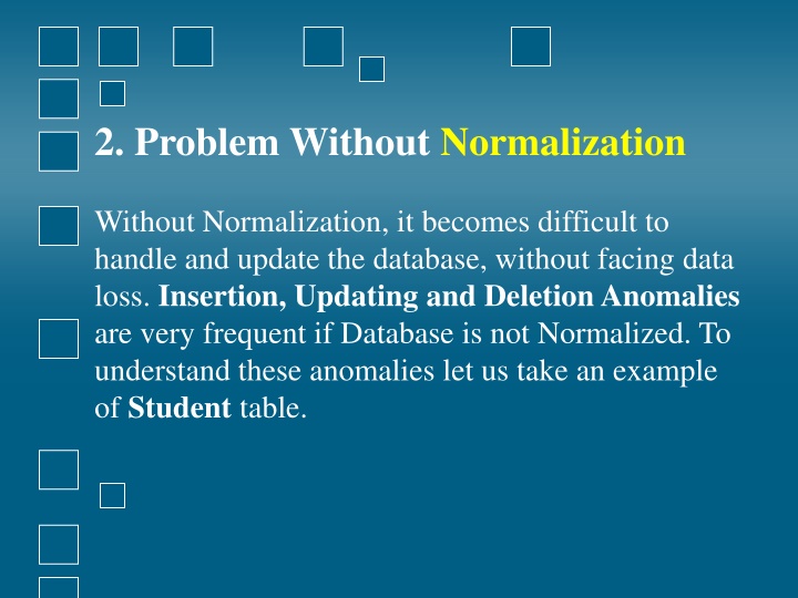 2 problem without normalization n.w