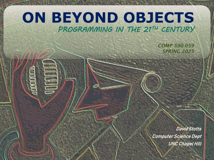 on beyond objects programming in the 21 n.w