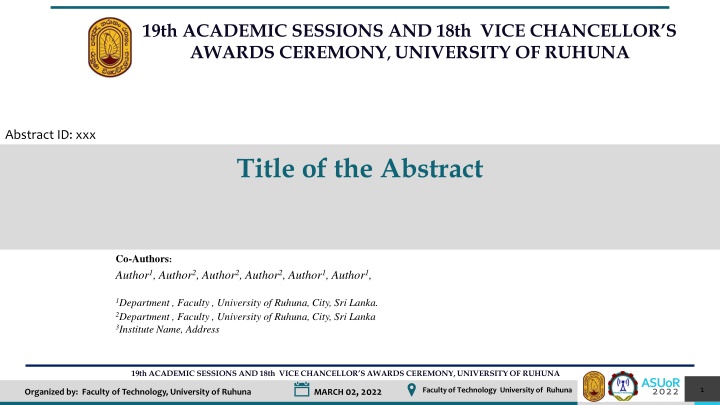 19th academic sessions and 18th vice chancellor n.w