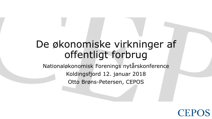 de konomiske virkninger af offentligt forbrug n.w