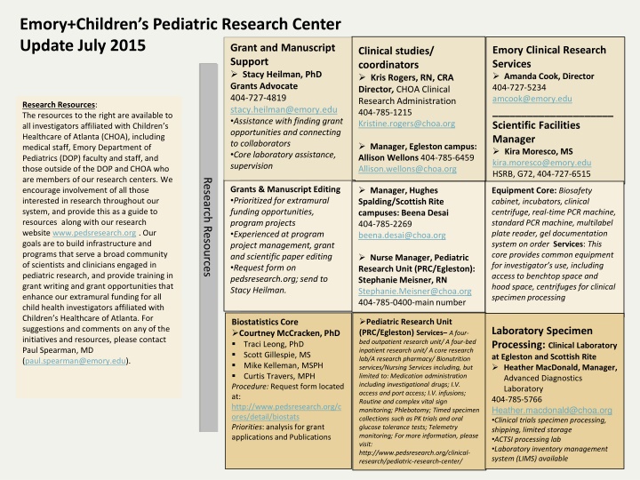 emory children s pediatric research center update n.w