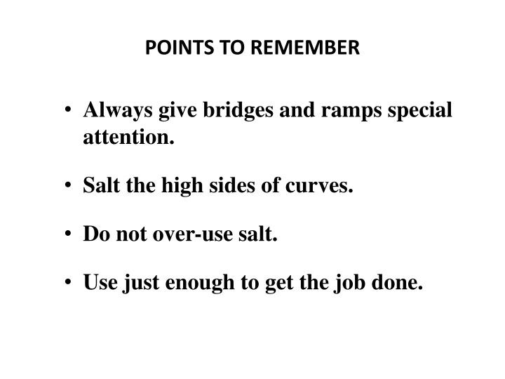 points to remember n.w