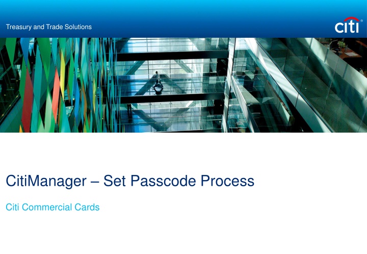 How to Set Passcodes on CitiManager for Citi Commercial Cards