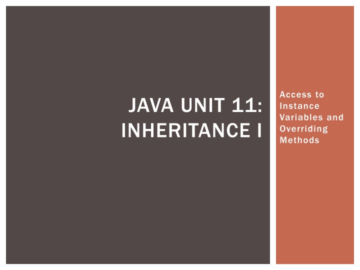 access to instance variables and overriding n.w