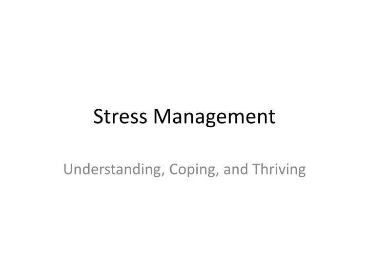 stress management n.w
