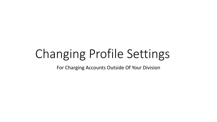 changing profile settings n.w