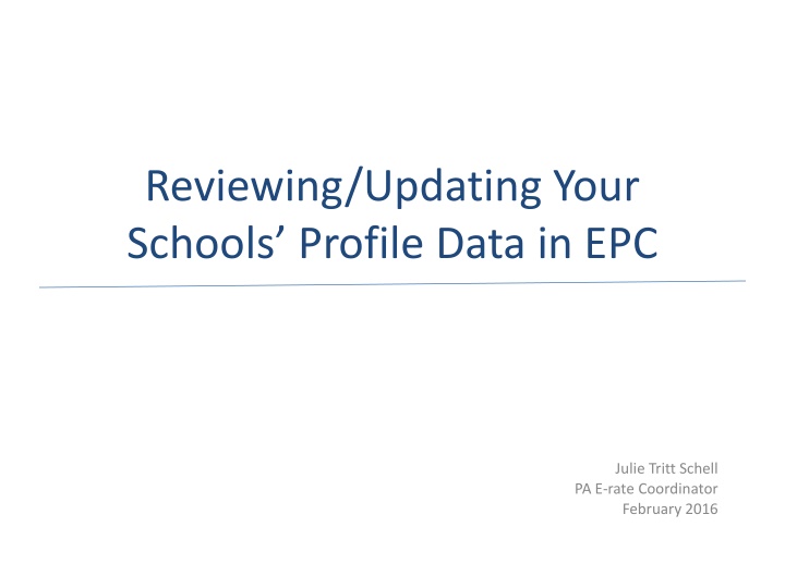 reviewing updating your schools profile data n.w