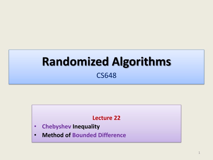 randomized algorithms cs648 n.w