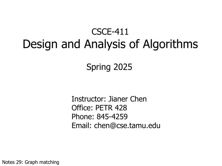 csce 411 n.w